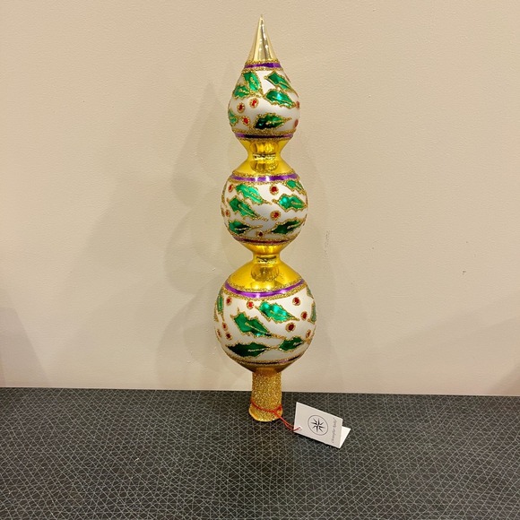 Christopher Radko Other - Christopher Radko Retired Vintage Extremely Rare HOLLY RIBBONS FINIAL 1993